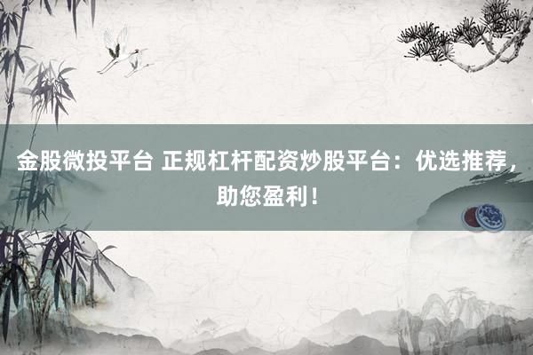 金股微投平台 正规杠杆配资炒股平台：优选推荐，助您盈利！